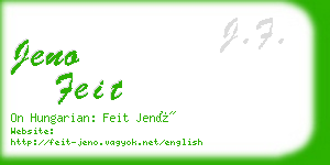 jeno feit business card